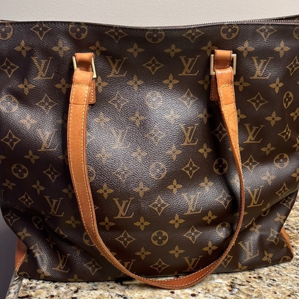 💎AUTHENTIC 💎LOUIS VUITTON Cabas Mezzo Tote Bag & Dust Bag
